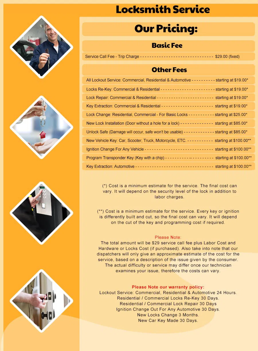 Euclid Lock And Locksmith, Euclid, OH 216-654-9370 - Price-list